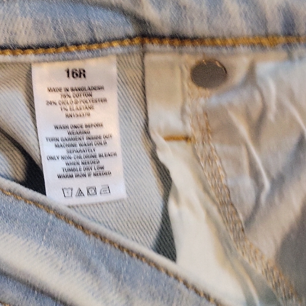 Aeropostare Light Wash Womens Blue Distressed Jeans 16R - Picture 6 of 8